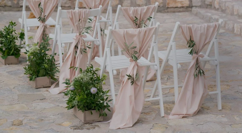 gold and blue events wedding plan